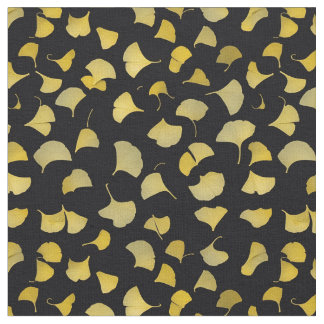 Ginkgo Bladeren - Geel Stof