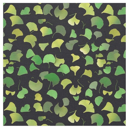 Ginkgo Bladeren - Groen Stof (Close Up)