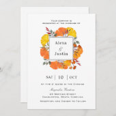 Ginkgo Bladeren Herfst Bruiloft  Aankondiging (Voorkant / Achterkant)