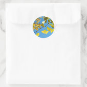 Ginkgo-bladeren in de herfst ronde sticker (Tas)