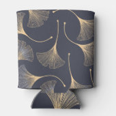 Ginkgo bladeren naadloos bloemenpatroon blikjeskoeler (Achterkant)