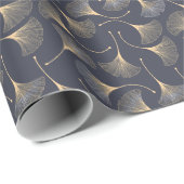 Ginkgo bladeren naadloos bloemenpatroon cadeaupapier (Rol Hoek)