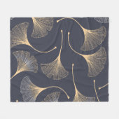 Ginkgo bladeren naadloos bloemenpatroon fleece deken (Voorkant (Horizontaal))