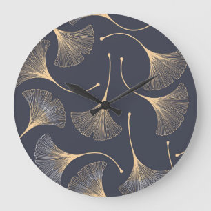 Ginkgo bladeren naadloos bloemenpatroon grote klok