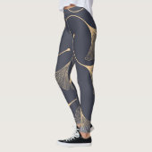 Ginkgo bladeren naadloos bloemenpatroon leggings (Links)