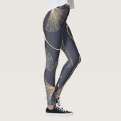 Ginkgo bladeren naadloos bloemenpatroon leggings (Rechts)