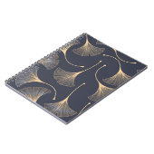 Ginkgo bladeren naadloos bloemenpatroon notitieboek (Linkerzijde)