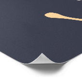 Ginkgo bladeren naadloos bloemenpatroon poster (Hoek)