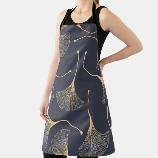 Ginkgo bladeren naadloos bloemenpatroon schort (Insitu)