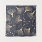 Ginkgo bladeren naadloos bloemenpatroon wandkleed (Voorkant (horizontaal))