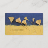 Ginkgo-bladeren op handgemaakt papier moeder contactkaartje (Achterkant)