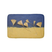 Ginkgo-bladeren op handgemaakte papieren texturen badmat (Voorkant)