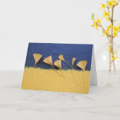 ginkgo bladeren op met de hand gemaakt document kaart (Gele Bloem)