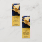 Ginkgo-bladeren op textuur-bladwijzer mini visitekaartje (Voorkant / Achterkant)