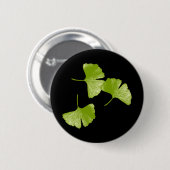 Ginkgo Bladeren Ronde Button 5,7 Cm (Voorkant /achterkant)