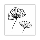 Ginkgo bladeren rubberstempel (Afrduk)