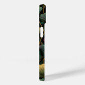 Ginkgo-bladpatroon turquoise rood Case-Mate iPhone case (Achterkant / Rechts)