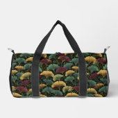 Ginkgo-bladpatroon turquoise rood plunjezak (Voorkant)