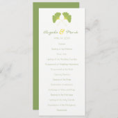 Ginkgo boom bladeren bruiloft programma programmakaart (Voorkant / Achterkant)