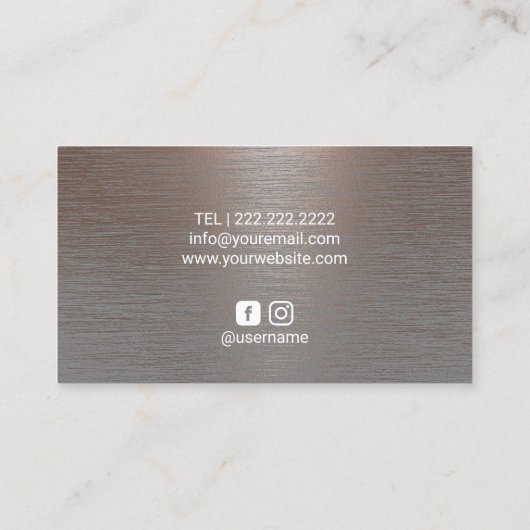 Ginkgo Botanische Elegant Salon Spa Visitekaartje (Achterkant)