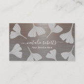  Ginkgo Botanische Elegant Salon Spa Visitekaartje (Voorkant)