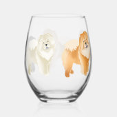 GINKGO CHOW 5 vachtkleuren Stemless Wijnglas Wijnglas Zonder Voet (Rechts)
