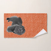 GINKGO de zwarte kou op sinaasappel Bad Handdoek (Handdoek)