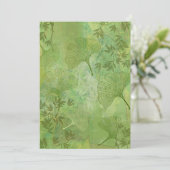 Ginkgo en bamboe Leaves - Groene kleuren - Natuur Kaart (Staand voorkant)