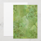 Ginkgo en bamboe Leaves - Groene kleuren - Natuur Kaart (Voorkant / Achterkant)