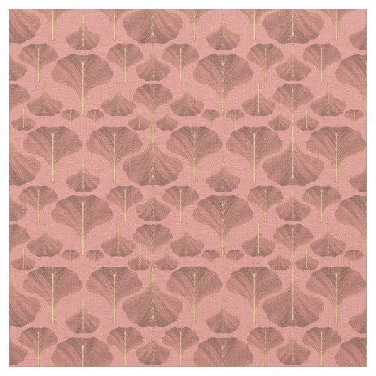  Ginkgo Floral Pattern Stof (Close Up)