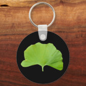 Ginkgo (Ginkgo biloba) blad Sleutelhanger (Voorkant)