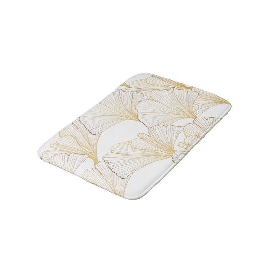 Ginkgo Gold: luxe bladarrangement Badmat (Gekanteld)