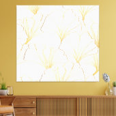 Ginkgo Gold: luxe bladarrangement Canvas Afdruk (Insitu (Woonkamer))