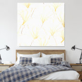 Ginkgo Gold: luxe bladarrangement Canvas Afdruk (Insitu (Slaapkamer))