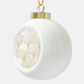 Ginkgo Gold: luxe bladarrangement Keramische Bal Ornament (Rechts)