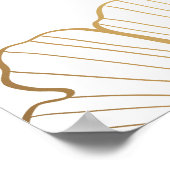 Ginkgo Gold: luxe bladarrangement Poster (Hoek)