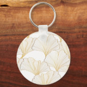 Ginkgo Gold: luxe bladarrangement Sleutelhanger (Achterkant)