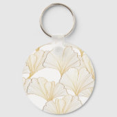 Ginkgo Gold: luxe bladarrangement Sleutelhanger (Achterkant)