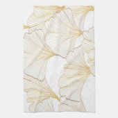 Ginkgo Gold: luxe bladarrangement Theedoek (Verticaal)