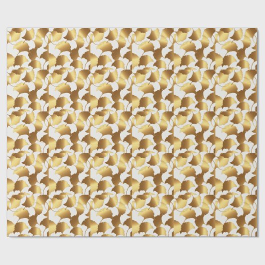 Ginkgo Gold: luxe  design. Cadeaupapier (Vlak)