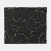 Ginkgo Gold: luxe  design Fleece Deken (Voorkant (Horizontaal))