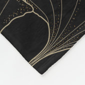 Ginkgo Gold: luxe  design Fleece Deken (Hoek)