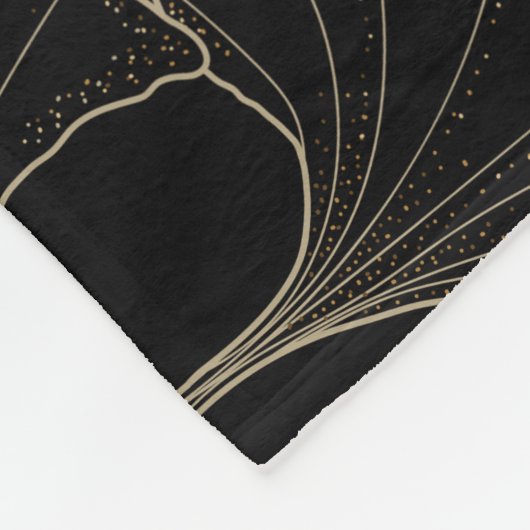 Ginkgo Gold: luxe  design Fleece Deken (Hoek)