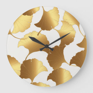 Ginkgo Gold: luxe  design. Grote Klok