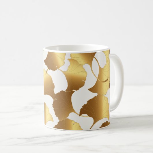 Ginkgo Gold: luxe  design. Koffiemok (Voorkant rechts)