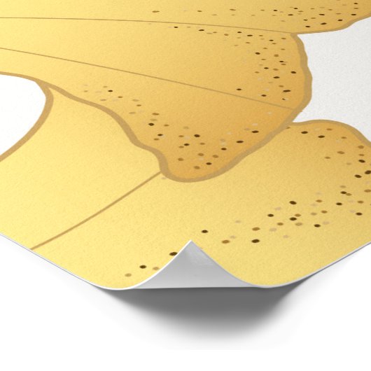 Ginkgo Gold: luxe  design. Poster (Hoek)