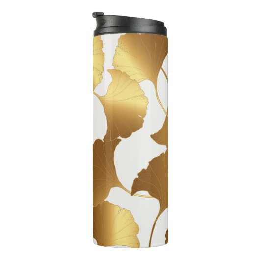 Ginkgo Gold: luxe  design. Thermosbeker (Geroteerd rechts)