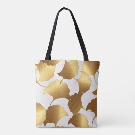 Ginkgo Gold: luxe  design. Tote Bag (Achterkant)