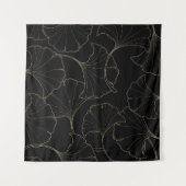 Ginkgo Goud: Luxe Vintage Design Wandkleed (Voorkant (horizontaal))