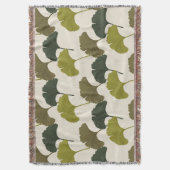 Ginkgo laat  achtergrondkleuren achter deken (Voorkant Verticaal)